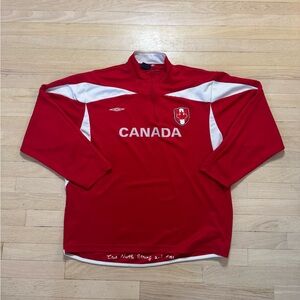 Umbro Red Canada Soccer Pullover size large